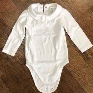 OshKosh White Peter Pan Collar Bodysuit